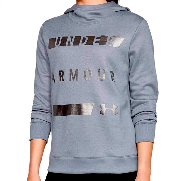 Under Armour Gray Foil UA Fleece ColdGear HOODIE - Picture 1 of 8